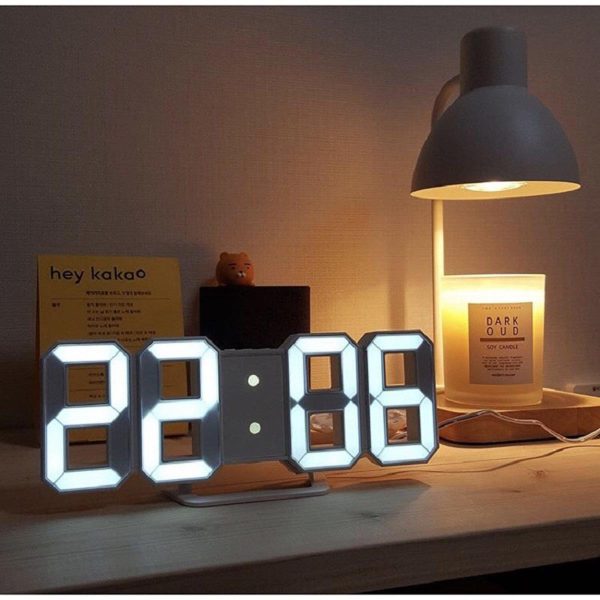 3D Display LED Digital Clock Electronic Clock Wall Hanging & Desk Clock